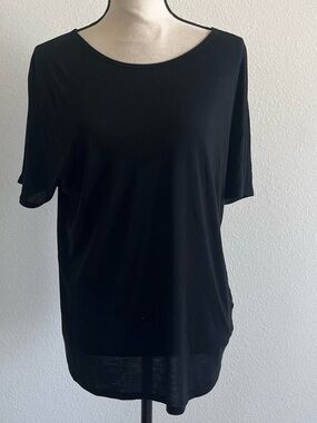 Gucci Black Short Sleeve Scoop Neck Tee